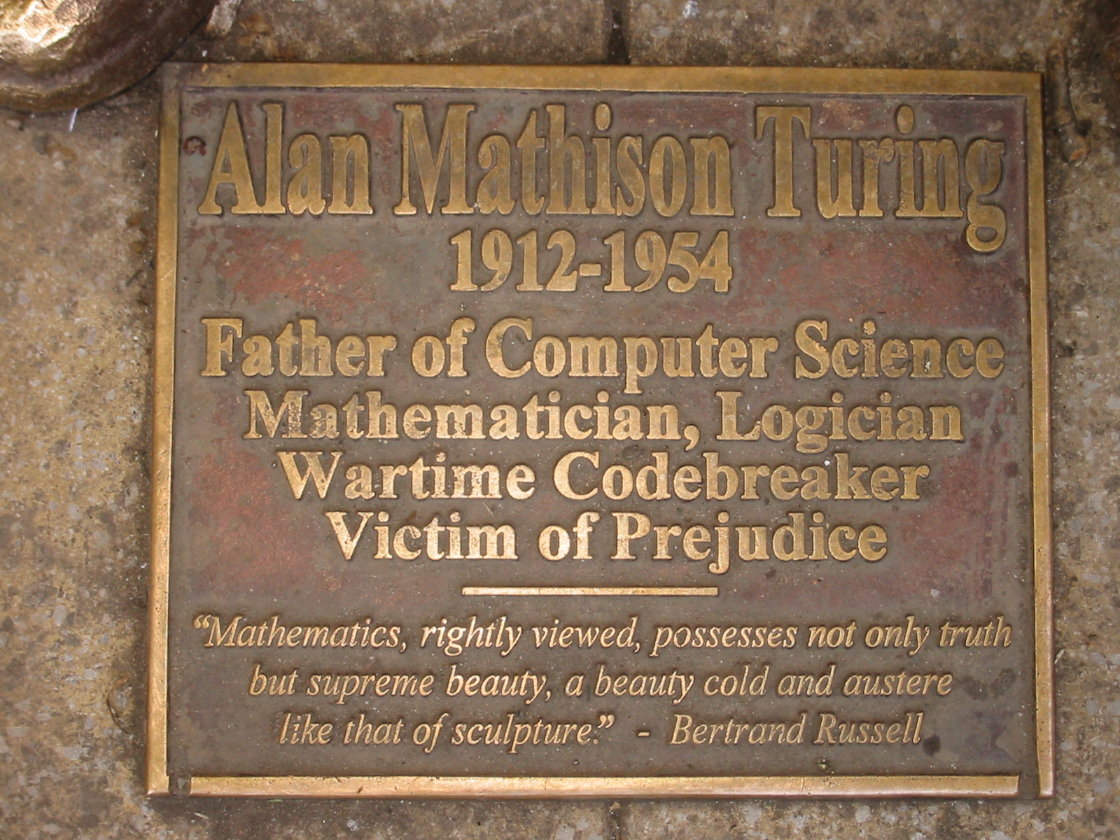 Alan Turing Plaque